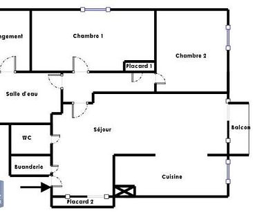 Location appartement 3 pièces de 62.2m² - Photo 1