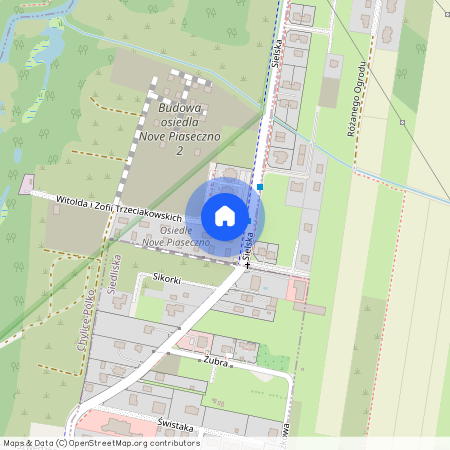 ul. Witolda i Zofii Trzeciakowskich, Pólko Pgr, Piaseczno, piaseczyński, mazowieckie, Chylice-Pólko