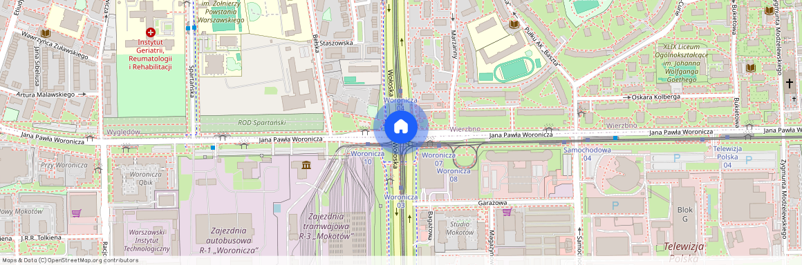 Warszawa, Mokotów, Służewiec, Jana, Pawła, Woronicza