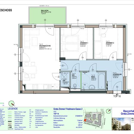 3-Zimmer-Wohnung mit Balkon, Top 16 - Photo 3