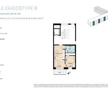 Lys bolig med to værelser, egen altan og indbyggede skabe. Perfekt ... - Photo 5