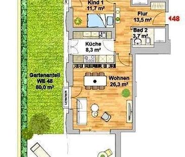 Wohnung mit Flair an der Elbe! Eigener Garten, große Terrasse! - Foto 3