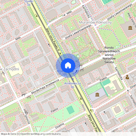 al. Aleja Jana Pawła II, Muranów, Śródmieście, Warszawa, mazowieckie