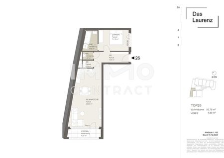 U3 ! Inklusive Küche 2 Zimmer Wohnung+Loggia =DAS LAURENZ= Erstbezug - 1 Bedroom+ Loggia - Photo 5