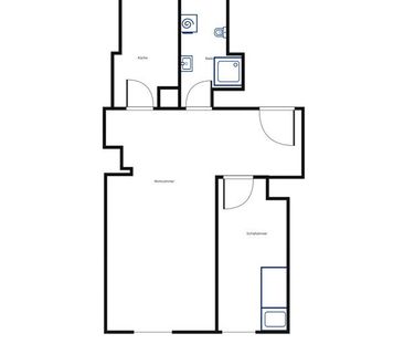 Zweiraumwohnung im Dachgeschoss mit Gas-Etagenheizung - Foto 4