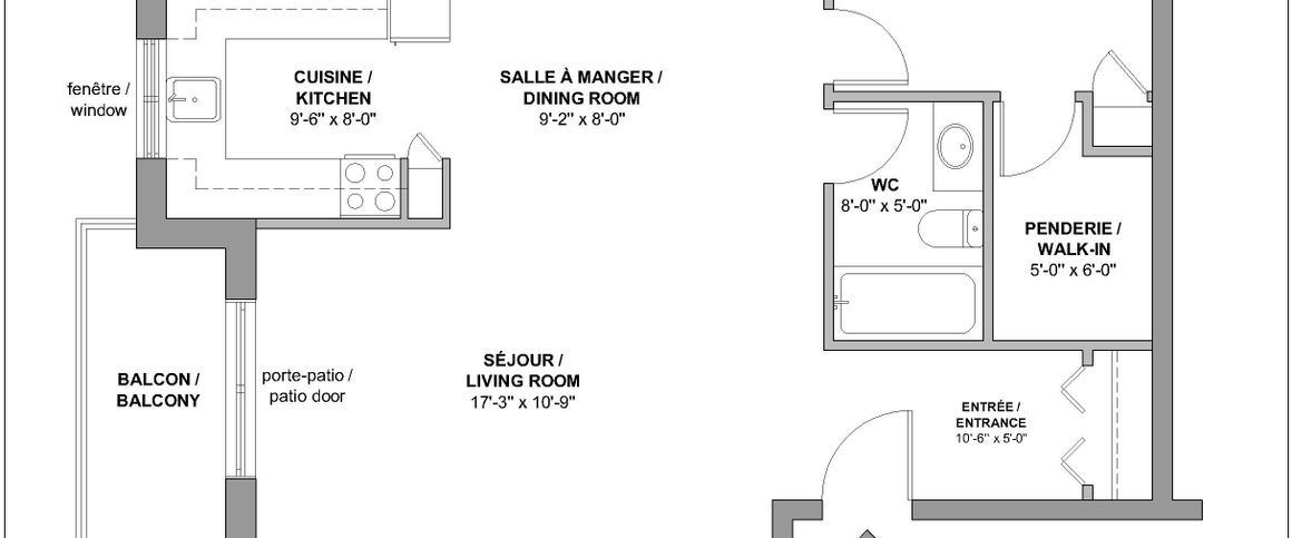 Modèle 4 1/2 large - Photo 1