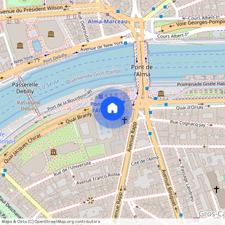 Appartement à louer quai Jacques Chirac, Paris 7ème