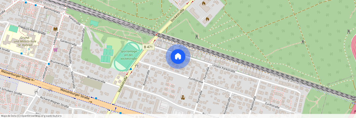 Untere Parkstraße, 85540 Haar ca. 12, 9 km east of Munich-center