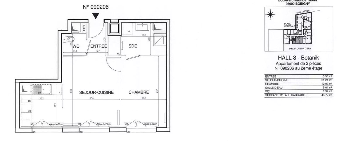 location Appartement T2 DE 44.2m² À BOBIGNY - Photo 1