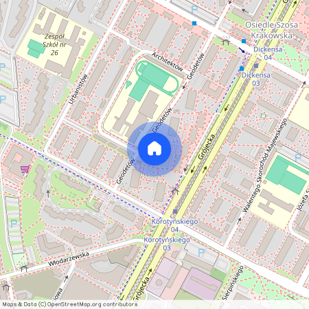 ul. Geodetów, Szczęśliwice, Ochota, Warszawa, mazowieckie