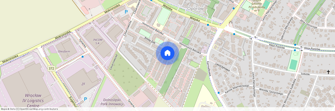 ul. Honoriusza Balzaka, Oporów, Fabryczna, Wrocław, dolnośląskie