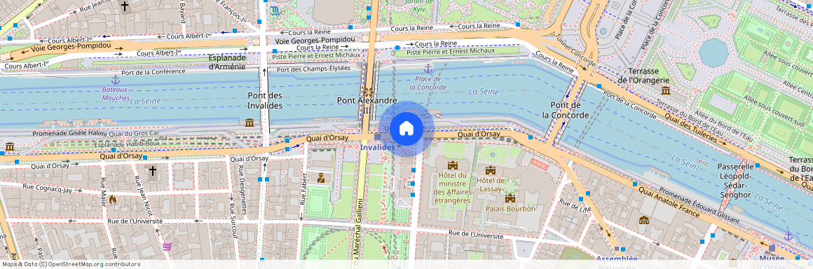 Quai d'Orsay et Avenue Bosquet 75007 Paris (7e arrondissement)