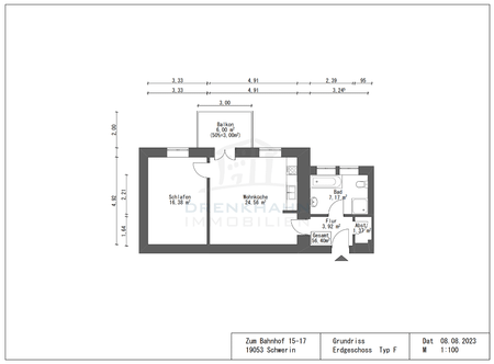 *Erstbezug* | Wo die Direktion zu Hause war | Hochwertig ausgestattete 2-Zimmer-Wohnung | Fahrstuhl - Photo 4