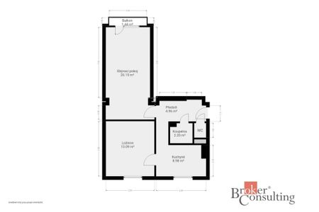 Pronájem bytu 2+1 49 m² - Fotografie 3