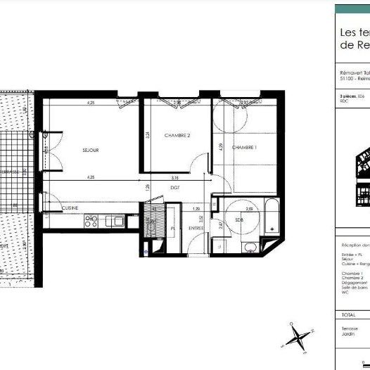 Location Appartement 3 pièces 61m² REIMS 51100 - Photo 2