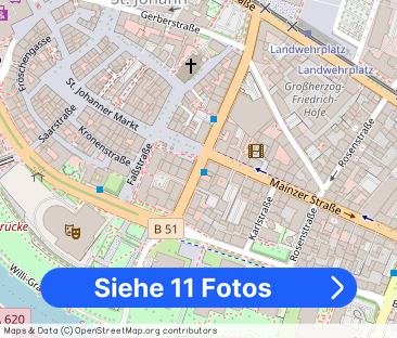Dachgeschoss-Wohnung mit 3ZKB in zentraler Lage / WG-geeignet - Foto 1