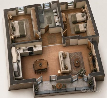 Appartamento 83Mq con balcone arredato completo - Photo 5