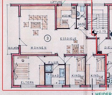 4 Zi. Wohnung mit Balkon, Küche, Essdiele, Bad mit WC, WC extra, Kelleranteil, in ruhiger Lage in Bahnhofsnähe - Photo 6