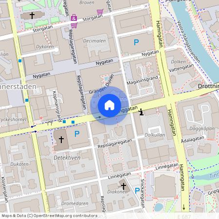 Innerstaden, Linköping, Östergötland, Drottninggatan 13