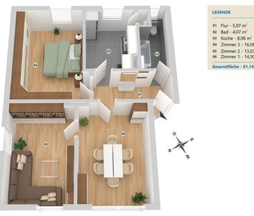 3-Zimmer-Wohnung in zentraler Lage! - Photo 5