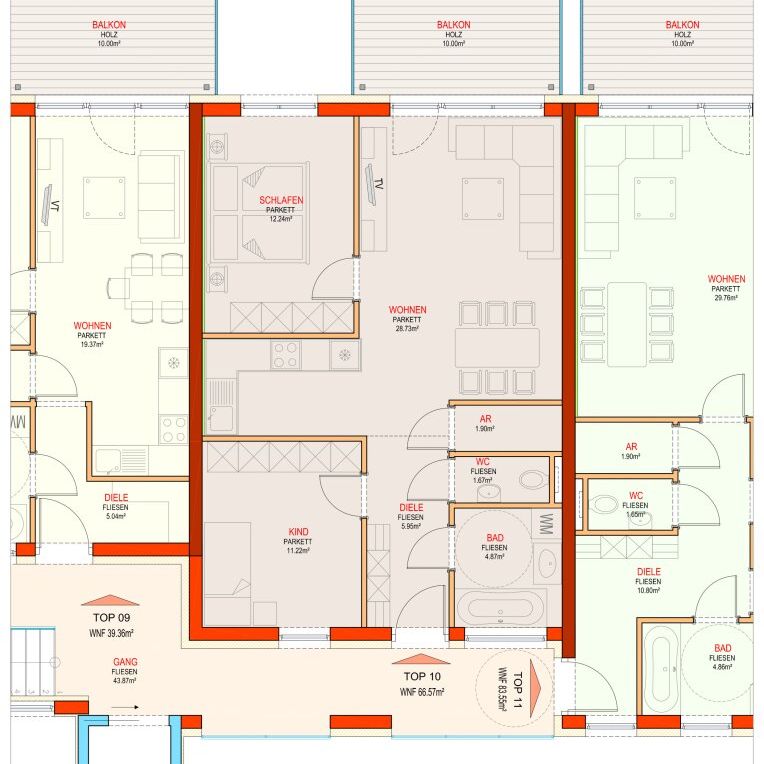 Moderne Wohnung mit Balkon und Fußbodenheizung in Ansfelden zu vermieten! - Foto 1