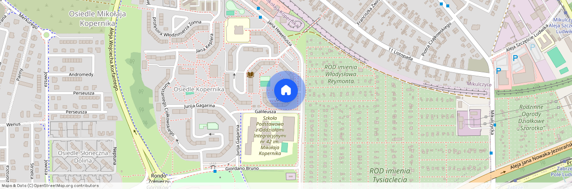 ul. Galileusza, Osiedle Mikołaja Kopernika, Zabrze, śląskie