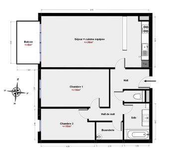 Appartement - à louer - Photo 4