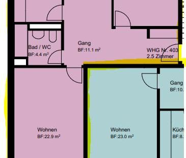 2.5 Zimmer, 68 m², 4. Stock - Photo 6