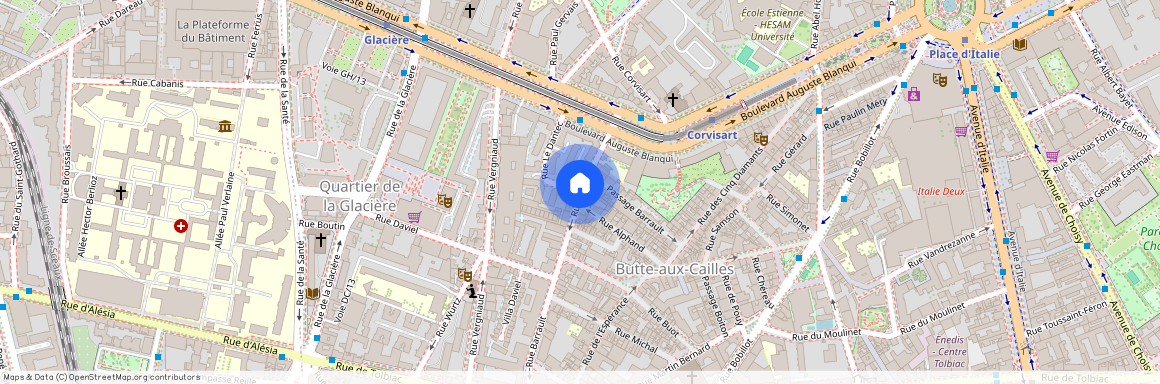 rue le Dantec et rue Barrault 75013 Paris (13e arrondissement)