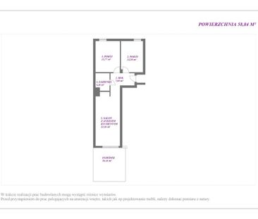 Apartament 58,84 m2, z ogródkiem, Burakowska 16. - Photo 5