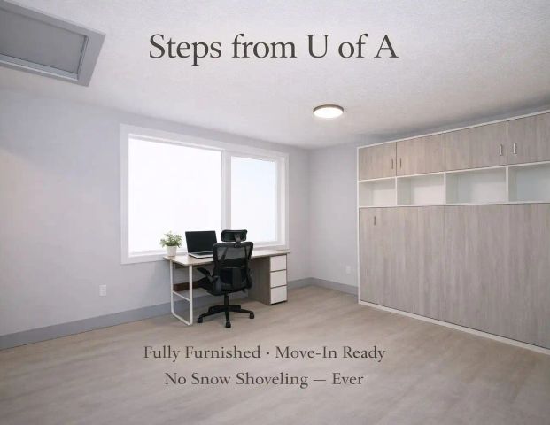 Ensuite Suite – Walk to U of A| Furnished| Ensuite Bathroom| No Snow Shoveling — 1 Bedroom Room For Rent - Photo 1