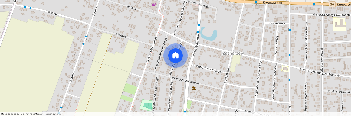 ul. gen. Kąckiego, Ostrów Wielkopolski, ostrowski, wielkopolskie