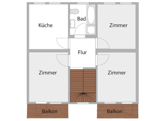 Praktische Dachgeschosswohnung mit 2 Balkonen im Giebichensteinviertel von Halle - Photo 1
