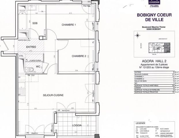 location Appartement T3 DE 64.5m² À BOBIGNY - Photo 1