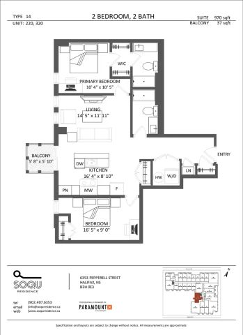 SOQU Residence — 2 Bedroom | 2 Bath - Photo 2