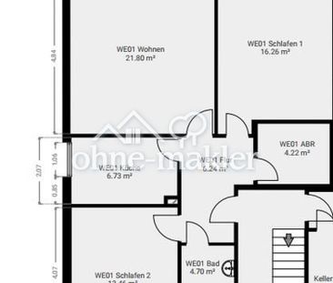 Freundliche, große 3 ZKB Souterrain Wohnung in Mörfelden - Photo 5