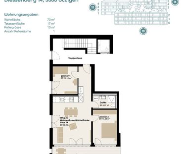 3.5 Zimmer, 70 m², 7. Stock - Photo 3