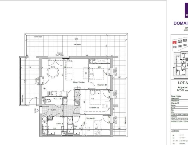 Appartement à louer 4 pièces 80.5m² - Photo 1