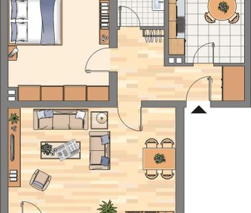 Demnächst frei! 2-Zimmer-Wohnung in Castrop-Rauxel Habinghorst - Photo 1