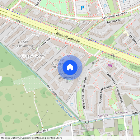 al. Aleja Wilanowska, Stegny, Mokotów, Warszawa, mazowieckie