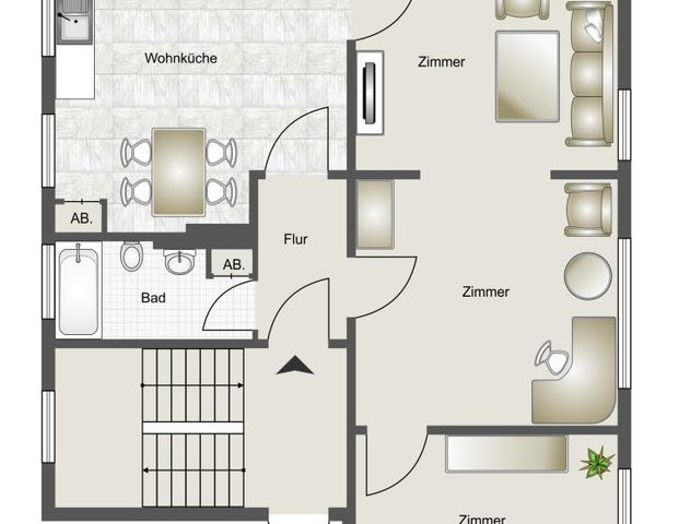 3- Zimmer Wohnung in Altenbochum mit WBS - Foto 1