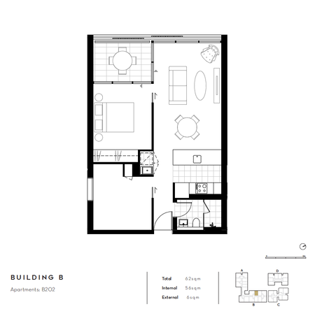 Waterfall Luxury 1 Bedroom with Large study Fully Furnished with luxry furnitures for Lease! - Photo 2