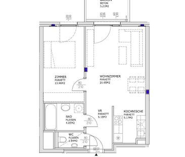 Neubauwohnung mit großer Loggia ++ Deckenkühlung ++ Nähe Simmeringe... - Photo 1