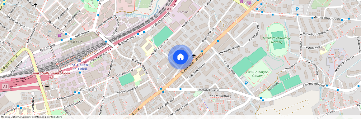Brauerstrasse 15, 9000 St. Gallen, Lageplan