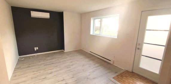 LIBRE 3 1/2 a louer Tranquille dans un triplex Cour Privé Table et BBQ Grande pièces ensoleiller, NOUVEAU: SALLE DE BAIN/PLANCHER/PEINTURE + A/C.++ - Photo 2