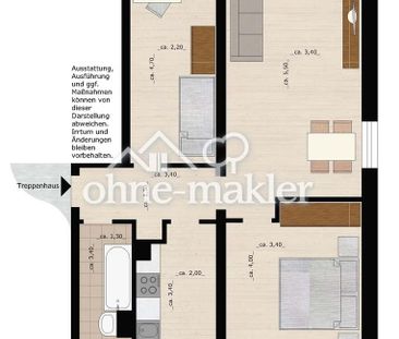 Renovierte und zentrumsnahe 3-Zimmer-Wohnung mit modernem Wannenbad - Foto 1