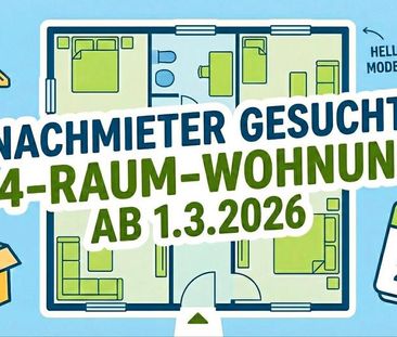 Nachmieter gesucht: Halle-Ost 4-Zimmer-Wohnung (ca. 71 m²) - Photo 3