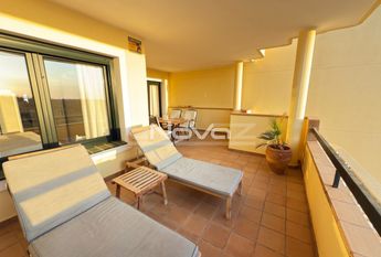 Noble luxury. Two bedroom apartment in a quiet urbanization overlooking the sea and golf cour