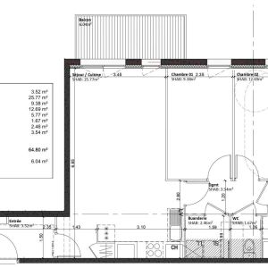 Appartement à louer 3 pièces 64.8m² - Photo 3