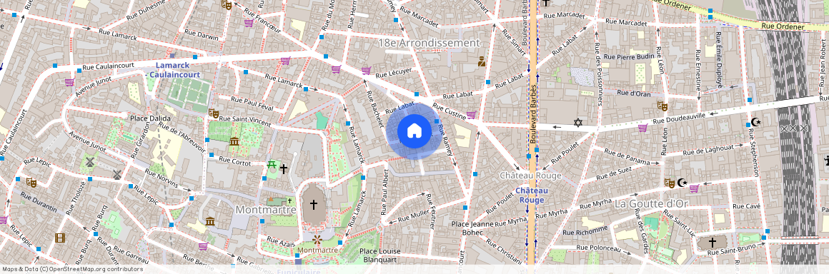 rue Nicolet entre rue Lambert et rue Ramey 75018 Paris (18e arrondissement)